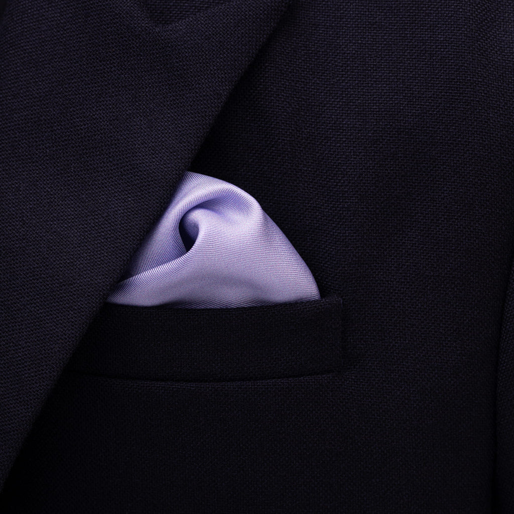 Pocket Square - Printed Silk Lilac