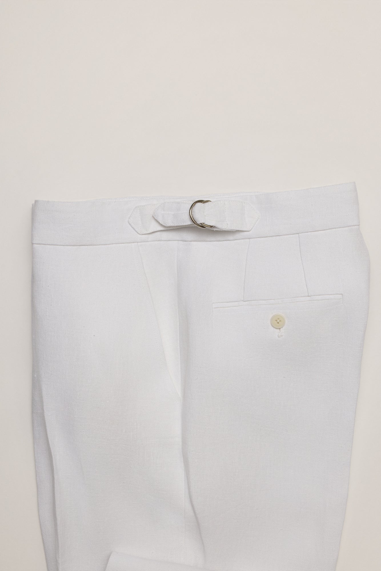 The Suave - White Linen Pants