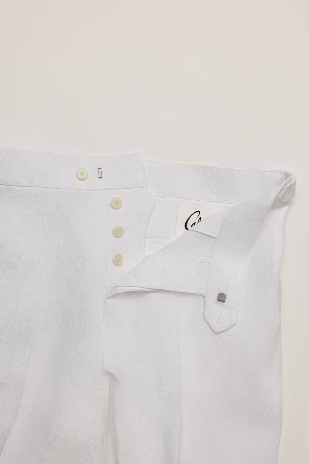 The Suave - White Linen Pants