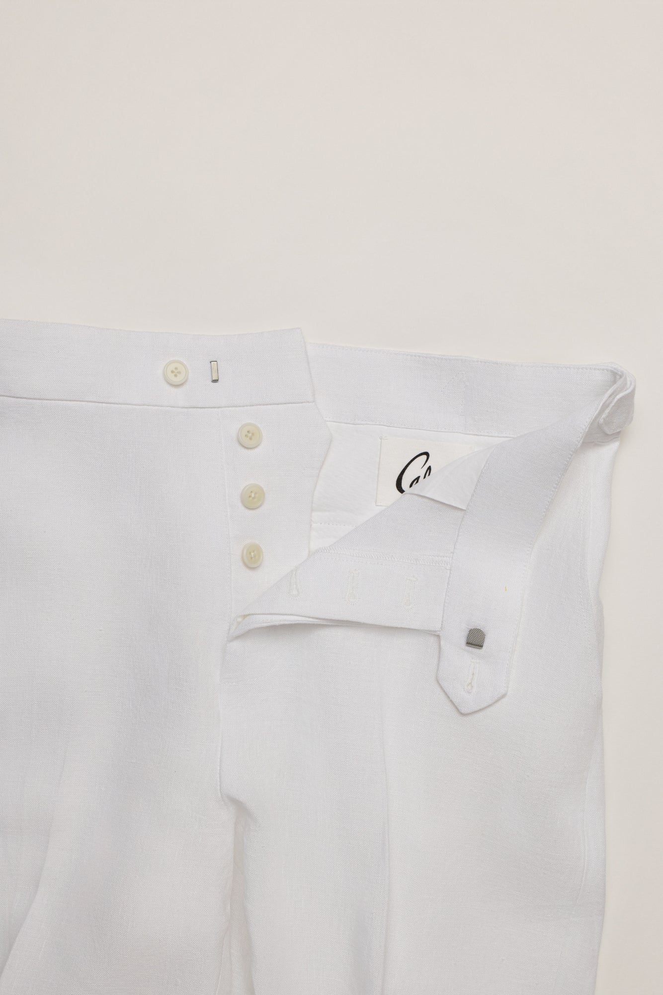 The Suave - White Linen Pants