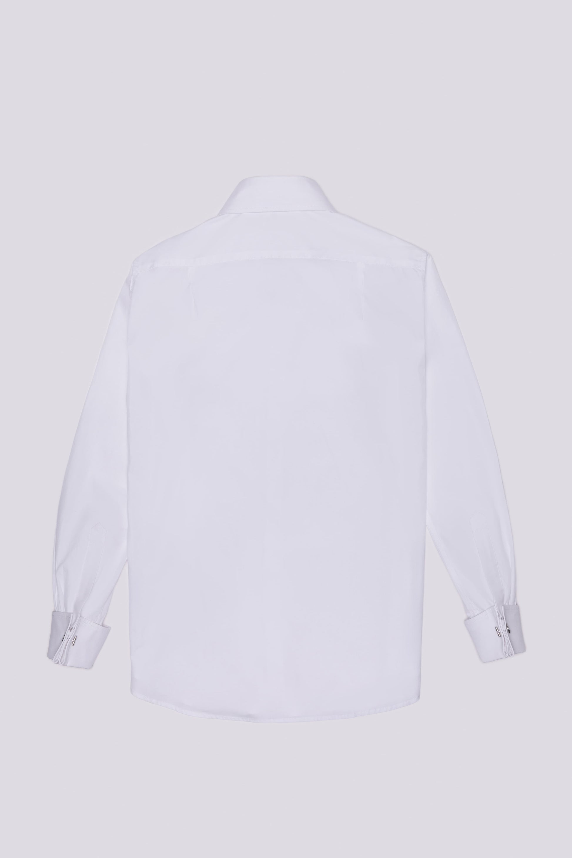 Spear Collar Shirt - White Cotton