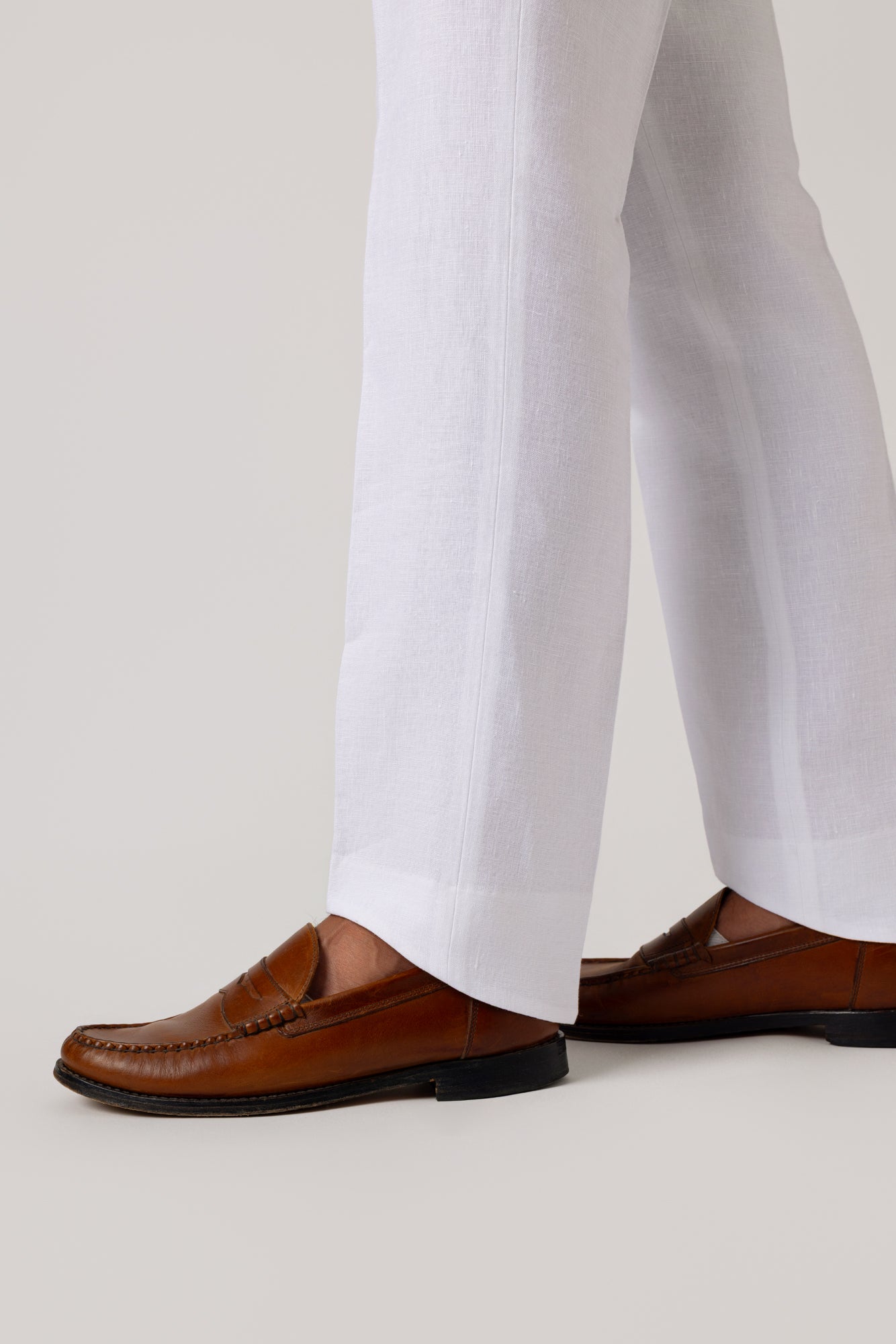 The Suave - White Linen Pants