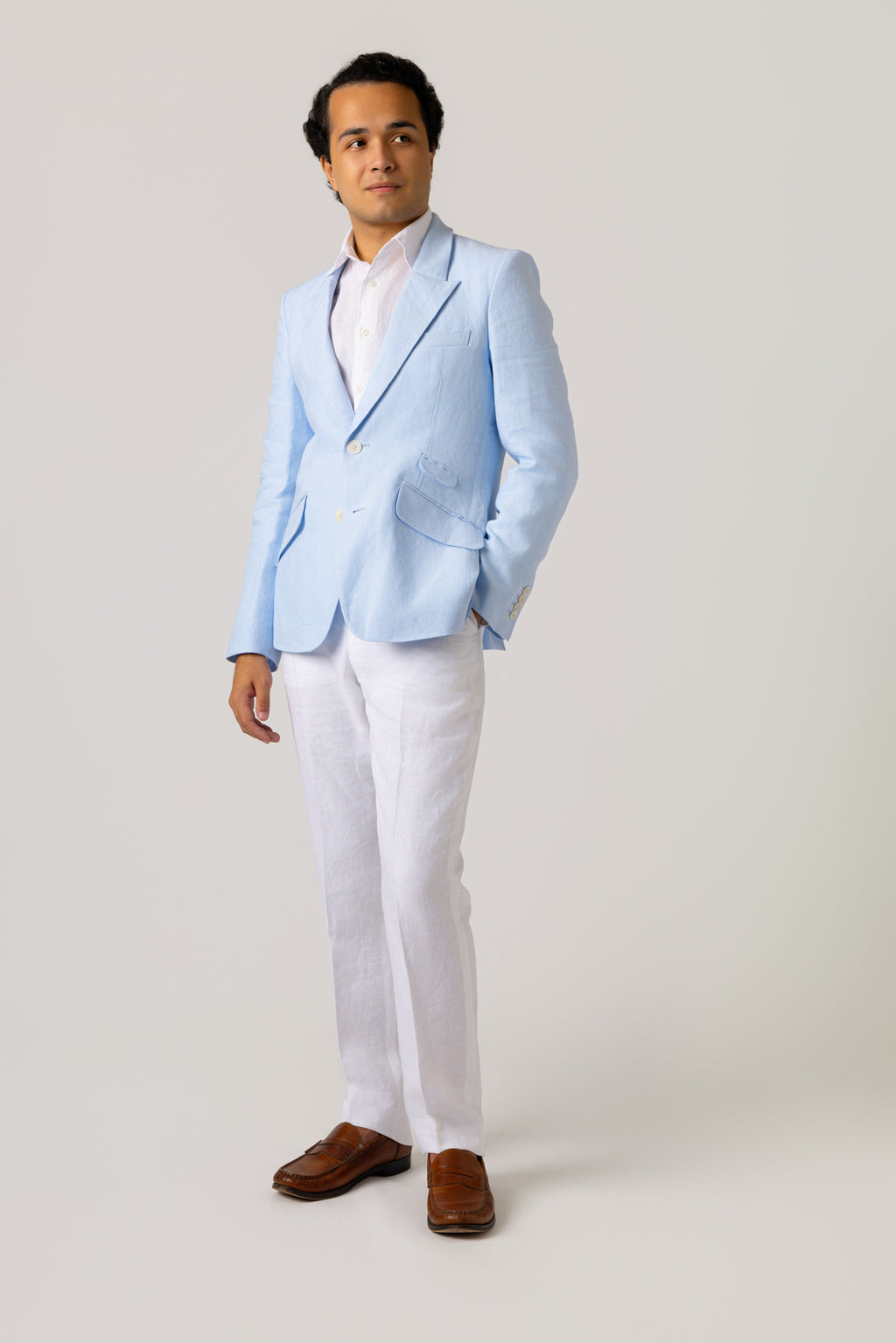 The Suave - Light Blue Linen Blazer
