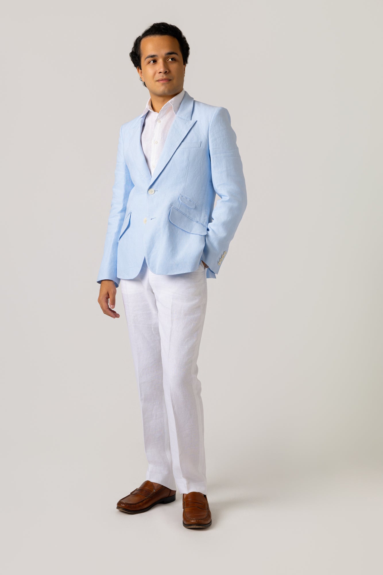 The Suave - Light Blue Linen Blazer